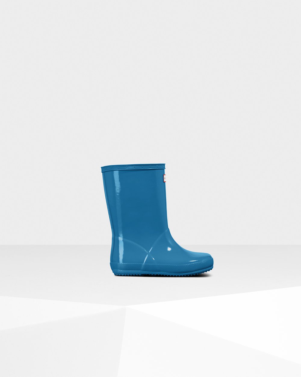 Bottes de Pluie Hunter Original First Classic Gloss Enfant Bleu JWFNECG-84